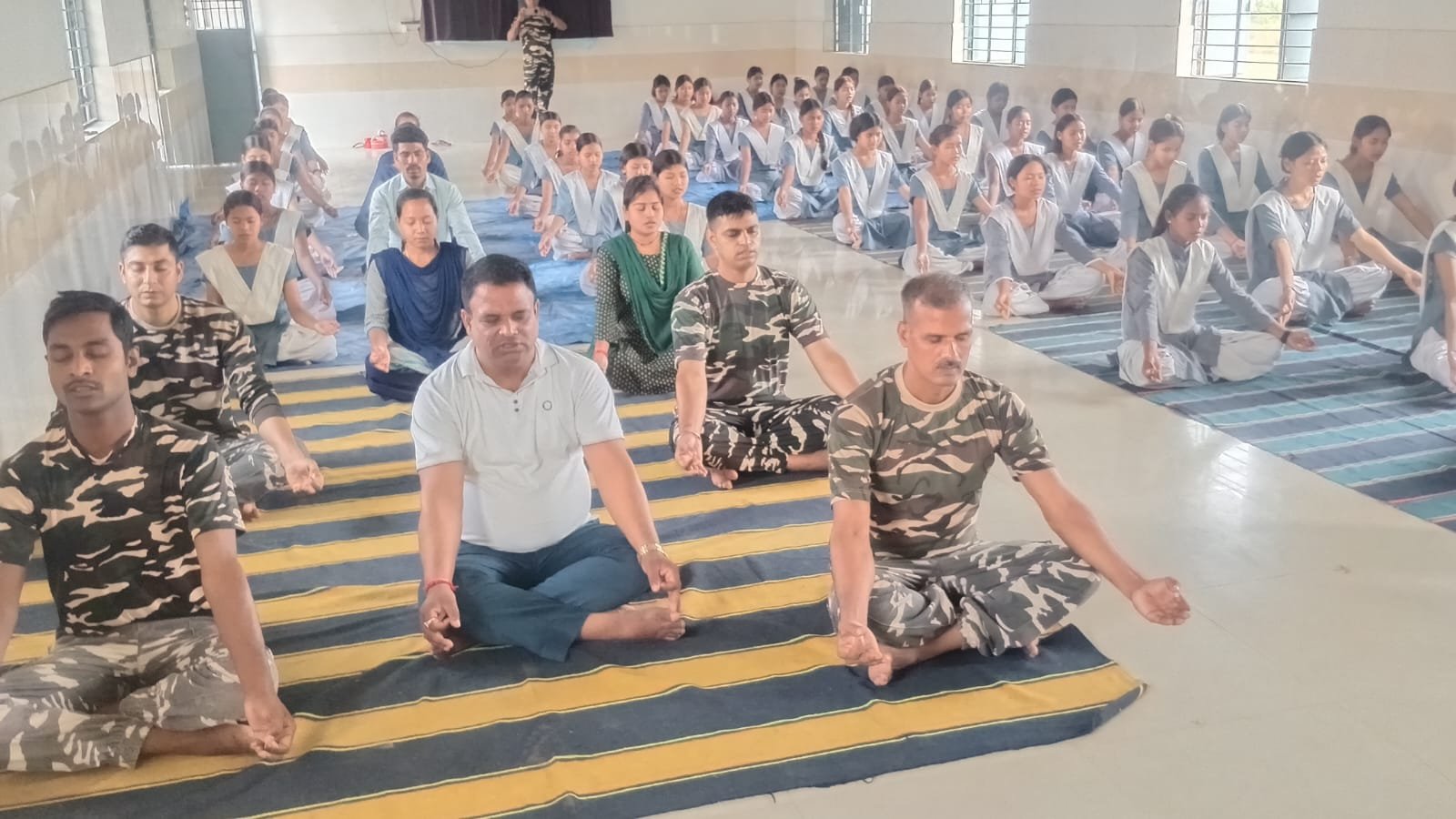 International Yoga Day Celebrated with Enthusiasm at Pujya Thakkar Bapa 